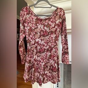 NWOT Floral Autumnal Dress w Hidden Shorts attached. Small🍁